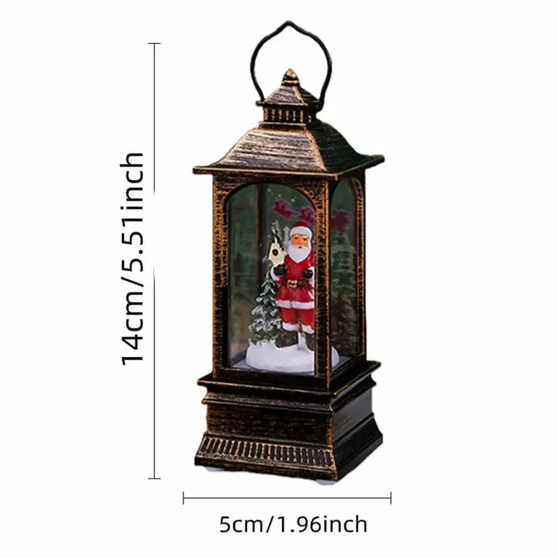 Christmas LED Night Lights Christmas Gifts Santa Claus Decorative Lantern Handheld Oil Lamp For Christmas New Year Decoration
